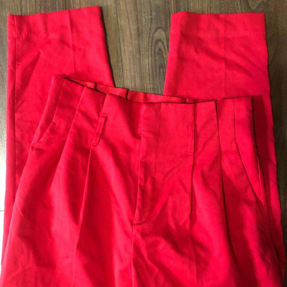 J JILL RED HIGH WAISTED DRESS PANT SIZE 10